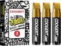 3Pcs Gold Jumbo Poster Markers, 15MM Thick Permanent Acrylic Graffiti Markers, Wide Tip Paint Marker for Canvas, Posters Board, Fabric, Window, Glass, Wood, Teachers,Banner painting supplies