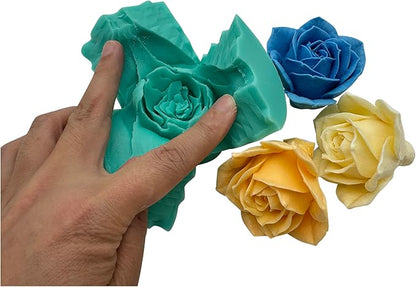 3D Rose Flower Silicone Mold for Epoxy Resin Craft Aroma Gypsum,Handcrafted Soap Candle Wax,Decorated Chocolate Cake Making