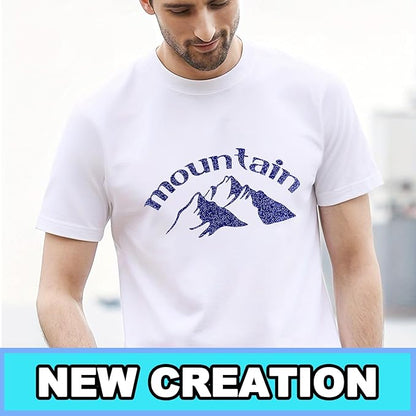 Dark Blue Glitter Heat Transfer Vinyl 12Inch*6FT Glitter Iron on Vinyl for T Shirts Easy to Cut and Weed Compatible with All Cutter Machines HTV Iron on Vinyl for Cricut (Dark Blue)