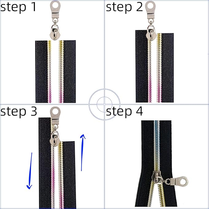 The Yards 10 Yards Bulk Navy Blue Nylon Coil Zipper with Rose Gold Teeth - Replacement Sewing Zipper with 10PCS Sliders for DIY Craft Bags