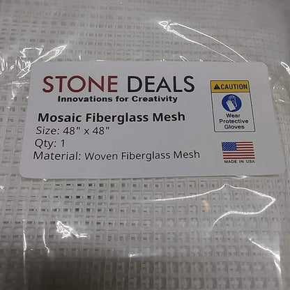 Mosaic Mesh for Back Mounted Tile, 48" X 48", Non Sticky