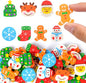 42 pcs Christmas Erasers for Kids Bulk Large Cute Snowflake Christmas Tree Pencils Erasers Novelty Desk Pets for Xmas Classroom Rewards Winter Kids Prizes Party Favors Goodie Bag Stuffers