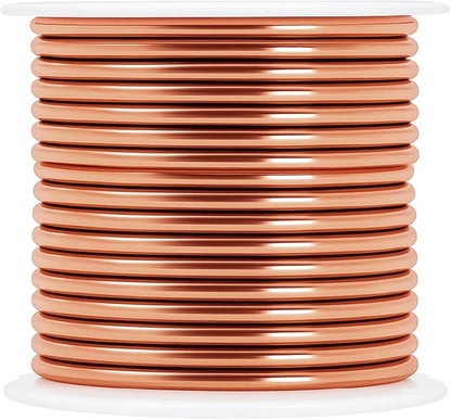 Mandala Crafts 13 Gauge Anodized Aluminum Craft Wire for Jewelry Making - 300 FT Colored Flexible Silver Copper Tone Wire - Bendable for Bonsai Armature Crafting Sculpting