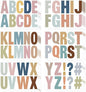 232 Pcs Large Boho Bulletin Board Letters,4 Inch Letter Stickers Self, Large Alphabet Stickers, ABC Letters for Classroom Wall Window Door Home Decor. (Boho 24 L)