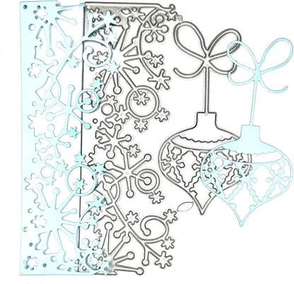 Metal Cutting Dies for Paper Card Making DIY Merry Christams Embossing Stencil Template Scrapbooking Mold Photo Album Arts Crafts Tools (Christmas Snowflake lantern-12x7.5cm)