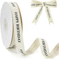 Cotton Herringbone Ribbon - Natural Twill Tape for Custom Gift Wrapping & DIY Crafts-5/8 Inch x 15 Yards - Happy Birthday Printed Phrase
