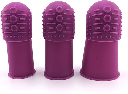 Comfortable Soft Thimble | THIK-Grip Edition | Small (1) - Medium (1) - Large (1) | Set of Large Sturdy Sewing Needles with Holder (1)