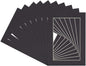 Pack of Ten 8.5x11 Mats Bevel Cut for 7x9 Photos - Acid Free Black Precut Matboards for Pictures, Photos, Framing - 4-ply Thickness