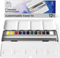 Winsor & Newton Cotman Watercolor Paint Set, Customisable Travel Tin, 12 Half Pan