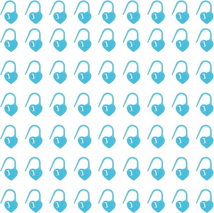 uxcell 400pcs Stitch Markers for Crocheting, Heart Shaped Crochet Marker Needle Clip Counter for Knitting Clothing Tag DIY Craft,Blue