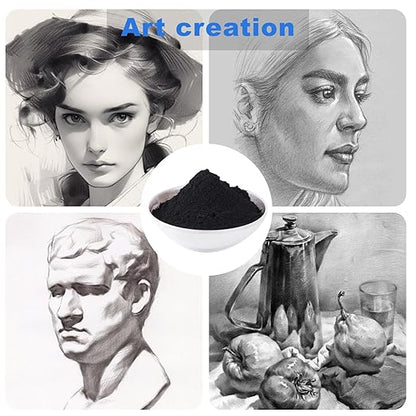 Pure Graphite Powder, 44-Micron Ultra-Fine Graphite Powder, Excellent Dry Powdered Graphite's Lubricant, Amazing Artistic Powdered Graphite's for Sketching, Drawing, Pencils, Locks - 8 oz