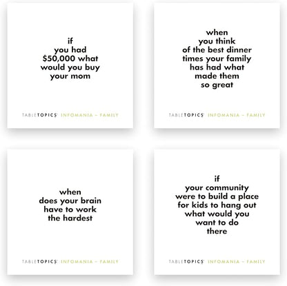 TABLETOPICS Family Infomania: Questions to Start Great Conversations
