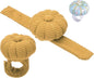 PATIKIL Wrist Pumpkin Pin Cushion, Snap Pin Cushion with Elastic Strap Ring Portable Embroidery Needle Pin Storage for Hand Craft Knitting, Yellow