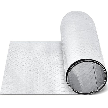 Diamond Plate Sheet Metal Heavy Duty Tread Aluminum Sheet Diamond Tread Plate for Wall Covering, Cargo Trailer, RV and More(12 x 120 Inch,Silver)