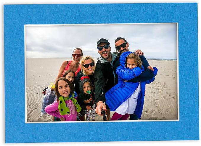 6x8 Mat for 8x10 Frame - Precut Mat Board Acid-Free Show Kit with Backing Board, and Clear Bags Bay Blue 6x8 Photo Matte Made to Fit a 8x10 Picture Frame Matboard for Framing, Pack of 10 Mats