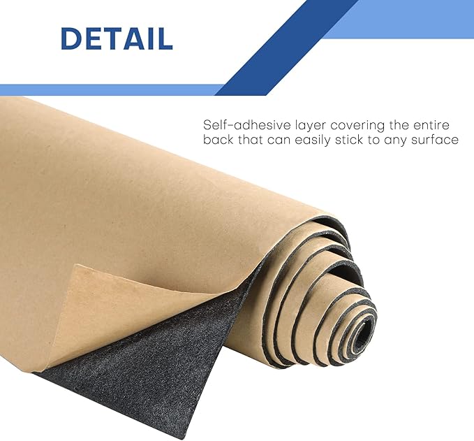 MYFULLY Sponge Neoprene Roll with Adhesive, Waterproof Foam Rubber Sheet Cut to Multiple Dimensions and Lengths for Shock Pad, Gaskets, DIY, Crafts (1/8" Thick x12 Wide x 54" Long)