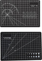 A5 Self-Healing Cutting Mat, Small Cutting Mat, Professional Double Sided Durable Cuttings Mats, Great for Hop Scrapbooking, Quilting, Fabric, Sewing Craft Projects (Black, A5)
