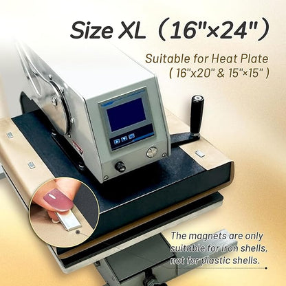 TransOurDream 3 PTFE Teflon Sheets Size XL16 x 24" for Heat Transfer Paper and Sublimation Paper and 6 Magnets for Holding Heat Press Reusable Heat Resistant Non stick
