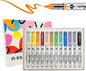 12 Colors Acrylic Paint Markers Set, Water Based Acrylic Paint Pens With Visual Ink Window,Soft Brush Tip Acrylic Markers for canvas, Egg, rock painting,Wood, Stone, Glass, Fabric and DIY Crafts Art