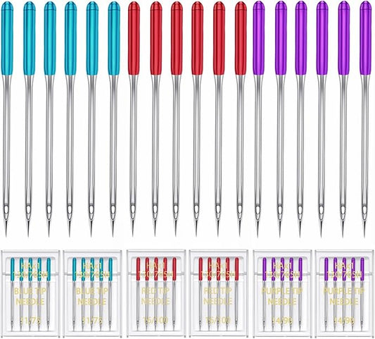 HONEYSEW 30 Pieces Sewing Machine Needles HAX1 130/705H Universal Regular Point Flat Shank Sewing Needle Compatible with Singer, Brother,Janome,Pfaff and Other Brand (Size(11,14,16) X10PCS)