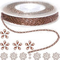 Jishi 33ft Link Cable Chain Roll 2mm, Red Copper Chain for Jewelry Making Necklace Earring Bracelet DIY Craft Jewelry Making Findings Supplies, Copper Plated Iron Metal Rolo Necklace Chain Spool Set
