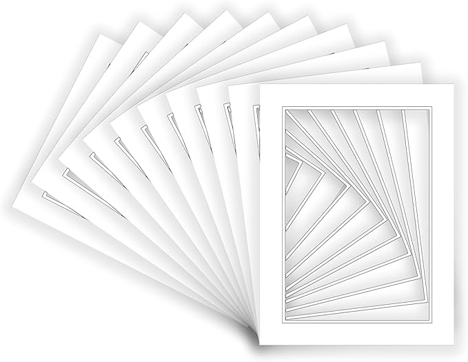 12x16 Mat for 11x14 Photo - Precut White on White Double Mat Picture Matboard for Frames Measuring 12 x 16 Inches - Bevel Cut Matte to Display Art Measuring 11 x 14 Inches - Acid Free ONE MAT