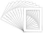 16x20 Mat for 13x19 Photo - Precut White on White Double Mat Picture Matboard for Frames Measuring 16 x 20 Inches - Bevel Cut Matte to Display Art Measuring 13 x 19 Inches - Acid Free ONE MAT