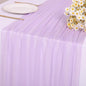Lavender Chiffon Table Runner 30 x 120 Inches Romantic Sheer Fabric for Wedding Decorations, 10ft Baby Shower and Birthday Party Cake Table Decorations