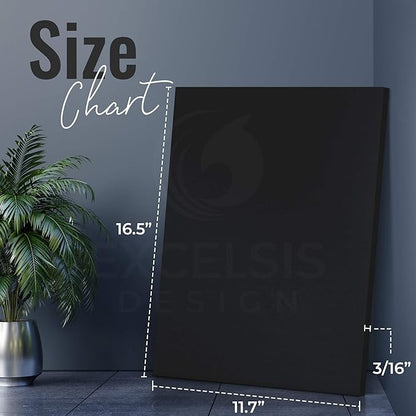 Black Foam Board 11.7 x 16.5 x 1/8" (3mm) Inch, 15 Pack Acid-Free Foam Core Poster Board Sheets for Art, Crafts, Presentation, Vision Board, Signboard, and Party Decorations