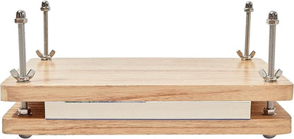 Wooden Book Press - 13''x7.9'' Book Press with Non-Slip Round Foot Pads, Ideal for Bookbinding Press, Paper Press, Bookbinding Machine and DIY Projects