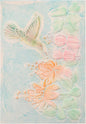 BAOFALI 3D Embossing Folder for Card Making,Hummingbird and Flowers Clear Plastic Texture Fades Embossing Folder Template for Scrapbooking and Other Paper Craft Album Stamps DIY Decoration