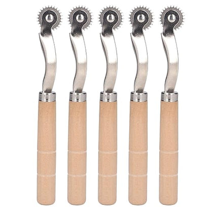Oumefar 5Pcs Tracing Wheel Paper Perforator Tracing Wheel Serrated Tracing Wheel Serrated Tracing Wheel for Punching Marking, Sewing Tracing Wheel for Sewing Patterns