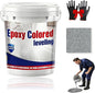 Epoxy Floor Paint, Epoxy Colored Sand Floor Paint, High-Gloss Marble Effect Self-Leveling Coating, Waterproof, Non-Slip, Ultra-Durable for Garage, Basement, Wood Floors (Sesame Gray,8.8Ib)