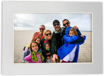 8x10 Mat Bevel Cut for 5x8 Photos - Acid Free Metallic Silver Precut Matboard - For Pictures, Photos, Framing - 4-ply Thickness