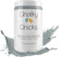 Chalky Chicks All-in-One Chalk Paint for Furniture or Cabinet - 32 Fl Oz - Matte Finish Overcast (Blue Gray) for Metal, Wood Furniture Paint - No Sanding All-in-One for Home Decor & Crafts, USA Made