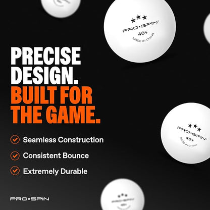 PRO SPIN Ping Pong Paddles - High-Performance Set with Premium Table Tennis Rackets, 3-Star Ping Pong Balls, Compact Storage Case | Professional Quality Ping Pong Paddle Set | Indoor & Outdoor Games