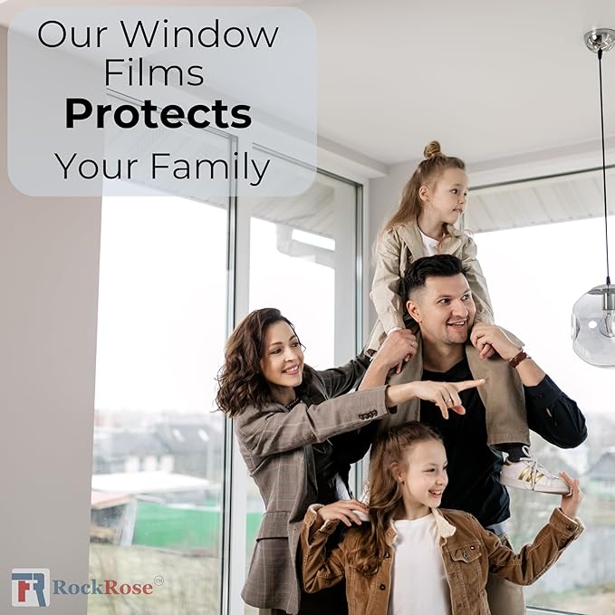 UV 99% VLT 50% Security and Safety 4 Mil Color Window Film Shatterproof Anti Shatter Tempered Glass Film for Home and Office Windows (VLT 50%, 24 in x 20 FT)