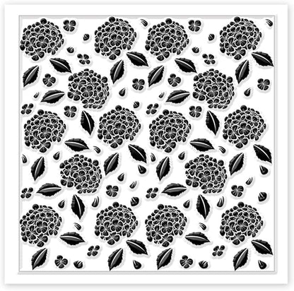 CHGCRAFT Hydrangea Texture Polymer Clay Texture Sheets Flowers Leaves Pattern Silicone Texture Stamp Clay Modeling Pattern Pad Texture Sheets for Polymer Clay Making Earrings Jewelry