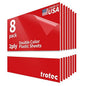 Trotec TroLase | 12"x12"x1/16", 8 Pcs | Gloss Red/White | 2 Ply | Modified Acrylic | Laser Engraving Double Color Plastic Sheet | Engraving Blanks for Laser, Saw, Guillotine | Made in USA