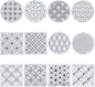 FREEBLOSS Sashiko Stencils - Geometric Embroidery Patterns for Drawing and Hand Quilting - 14x14cm