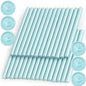 Water Blue Wax Seal Sticks, 30pcs Sealing Wax Sticks, HOSEALING Glue Gun Wax Seal Sticks for Wax Seal Stamp, Premium Sealing Wax for Wedding Invitations, Letter, Envelope (Mini Size)