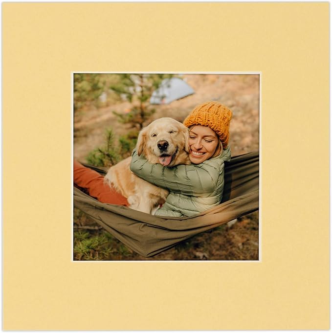 6x8 Mat for 8x10 Frame - Precut Mat Board Acid-Free Show Kit with Backing Board, and Clear Bags Marzipan Beige 6x8 Photo Matte Made to Fit a 8x10 Picture Frame Matboard for Framing, Pack of 1 Mat