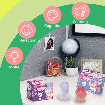 ULIONTAC Hard Gel DIY Unicorn Shaped - Blind Box Epoxy Resin Kit Plastic Molding Decoration Shining Powder
