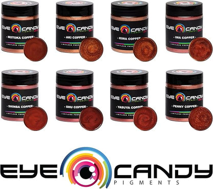 Eye Candy Pigments Premium Copper Mica Powder - IWA Copper (50gr) - for Epoxy, Resin, Soap, Paint, Woodworking, Acrylic Pouring, Bath Bombs, Fishing Lures - DIY Arts and Crafts Additive