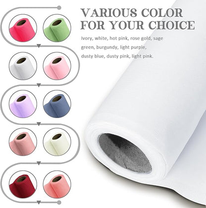 Horbaunal White Chiffon Fabric by The Yard, 1 Yard Continuous Sheer Fabric 59" Wide Soft Draping Fabric for Wedding Arch Draping Party Backdrop DIY Sewing