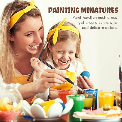 Miniature Paint Brushes, Fuumuui 11pcs Micro Detail Paint Brushes for Model, Paint by Numbers - Fine Detail Paint Brush Set for Acrylic, Watercolor, Oil