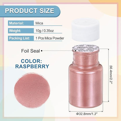 uxcell 10g/0.35oz Cosmetic Grade Mica Powder, 600 Mesh Mica Powder Natural Resin Epoxy Pigment Powders for Casting Resin, Candle Dye, DIY Nail Polish and Lip Gloss, Pink