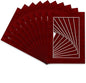 Poster Palooza Pack of Ten 8x10 Mats Bevel Cut for 6x8 Photos - Acid Free Bright Red Suede Precut Matboards for Pictures, Photos, Framing - 4-ply Thickness