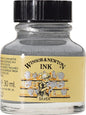 Winsor & Newton Drawing Ink, 30ml Bottle, Silver