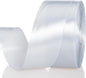 1 1/2 Inch Silver Solid Satin Ribbon, 50 Yards Craft Fabric Ribbon for Gift Wrapping Floral Bouquets Wedding Party Decoration